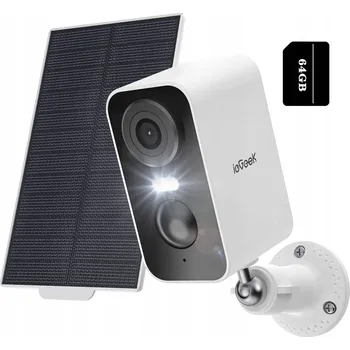 IP kamera SOLÁRNÍ WIFI IP KAMERA NA BATERIE BEZDRÁTOVÁ 2K 3MPx + 64GB KARTA