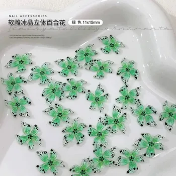 Exkluzivní květinové dekorace na nehty s 3D efektem | ozdoby na nehty, dekorace - 10 ks-970222347