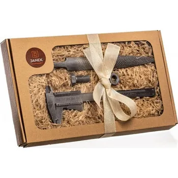 Čokoláda JANEK Čokoládové nářadí "pilník a šuplera" 72 % 85-95 g