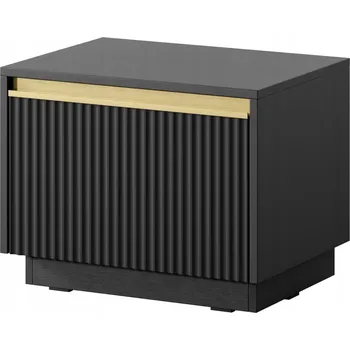 Noční stolek Noční stolek černý, moderní 53,6 cm, laminovaná deska
