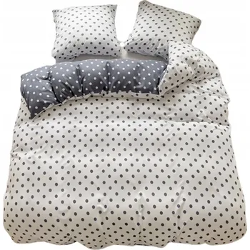 Povlečení GierekHoff POVLEČENÍ 160x200 OBOUSTRANNÉ BAVLNA SATÉN 3DÍLNÁ SADA, puntíky