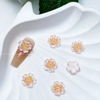 Exkluzivní květinové dekorace na nehty s 3D efektem | ozdoby na nehty, dekorace - 10 ks-366