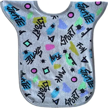 Bryndák pro dospělého Needo bryndák RAMENA - šedý s nápisy