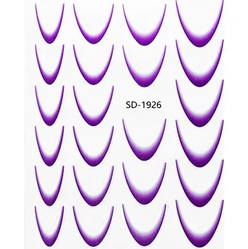 Přípravek na nehty Samolepky na nehty EM Nail French ombre fialové SD-1926
