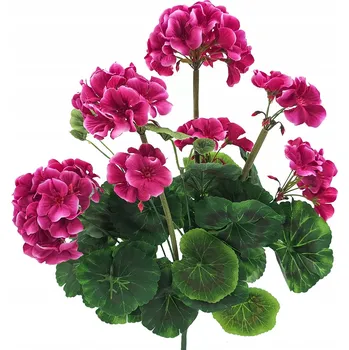 umělá květina UMĚLÁ PELARGONIE TMAVĚ RŮŽOVÁ FUCHSIOVÁ, UMĚLÉ PELARGONIE, KYTICE PELARGONIÍ