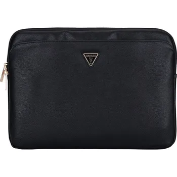 Guess PU Grained Triangle Logo 14" černé