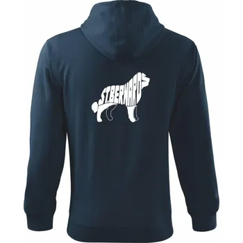 Pánská mikina Bernardýn - Mikina s kapucí na zip trendy zipper - 2XL ( Námořní modrá (velmi tmavá - téměř černá) )