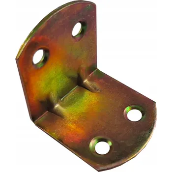 Úhloměr Úhelník tesařský spojovací zesílený na dřevo zaoblený 35x35x35 zlatý