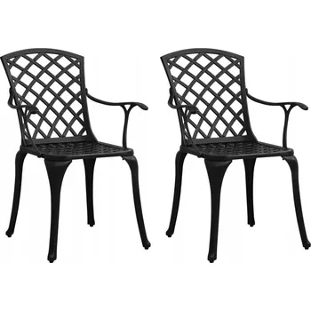 Zahradní židle Greatstore kovová černá