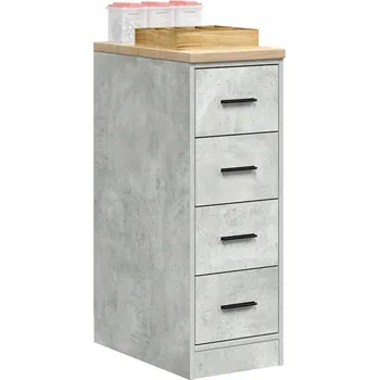 Komoda Garážová skříňka pro uskladnění Šedý beton 30x51x85 cm