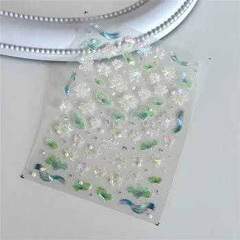 Motýlí nálepky na nehty s 5D efektem | zdobení nehtů, samolepky - 1 ks MS411