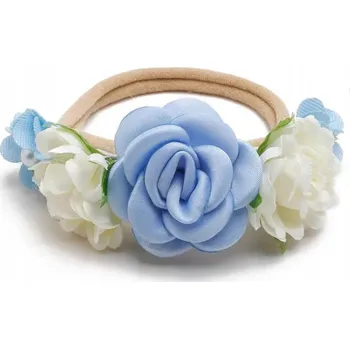 Čelenka OZDOBNÁ ČELENKA S KVĚTINOU MODRÁ ČELENKA