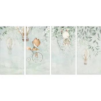 Obraz Čtyřdílný obraz na zeď do dětského pokoje nebo ložnice 60x120