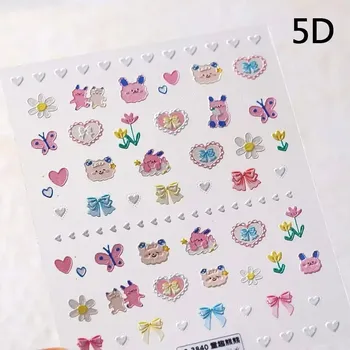 Elegantní květinové samolepky na nehty | dekorace, nálepky - TS3840