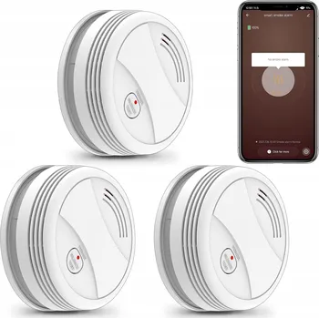 Sada domovního alarmu HLÁSÍCÍ DETEKTOR KOUŘE WIFI ALARM 85dB bezdrátový pro domácnost 3ks