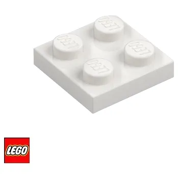 Stavebnice LEGO LEGO® Dílky LEGO Podložka 2x2 / 3022 Barva: Bílá 3022