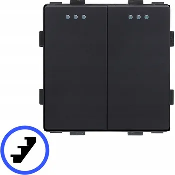 vypínač Schodišťový vypínač 2P mechanický, černá vložka RTX SH
