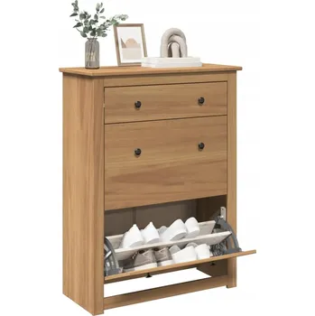 Botník VidaXL Botník Panama, 80x35x105 cm, masivní borovicové dřevo