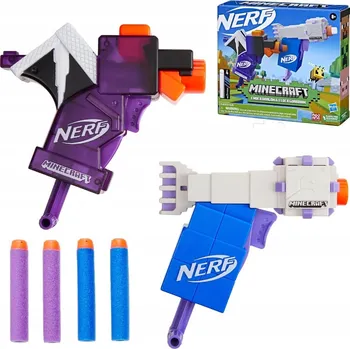 Dětská zbraň NERF MINECRAFT 2 X MICROSHOTS ENDER DRAGON A ELDER GUARDIAN F6127