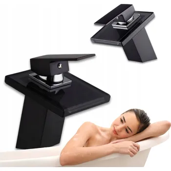 Vodovodní baterie Stojánková umyvadlová baterie Silla LUNA černá