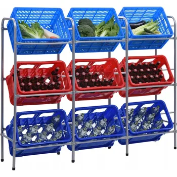 Dílenský regál Kovový regál do skladu 116 x 145 x 33 cm, nosnost 1 kg na polici