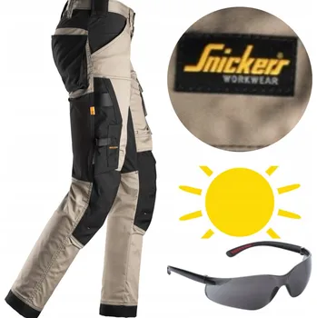 Pracovní kalhoty SNICKERS Stretch AllroundWork 6341 + brýle Béžové 48