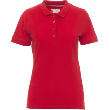 Dámské tričko Payperwear Dámská polokošile Venice se žebrovaným límečkem a manžety Barva: červená klasická, Velikost: S