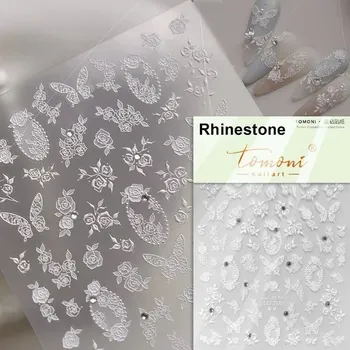 Kawaii květinové samolepky na nehty s 5D efektem | ozdoby, nálepky - MS700