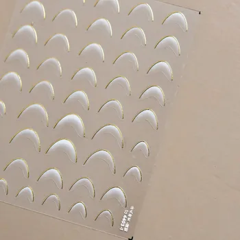 Bílo černé samolepky s 3D ozdobami na nehty | ozdoby na nehty, dekorace - TO4403-1