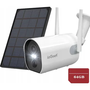 IP kamera Venkovní WiFi Solární Kamera Bezdrátová IP FULL HD 2K 3MPx 4xZoom 64GB