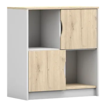 Dětská skříň Nábytek PEGAS s.r.o. Komoda - JOY I 01, Bílá/Dub Artisan