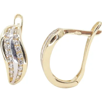 Náušnice Zlaté náušnice se zirkony EMECR025-1 (585/1000) 1.85 g