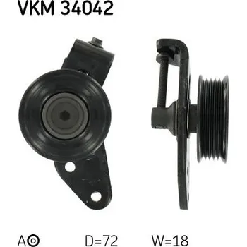 Napínák, žebrovaný klínový řemen SKF VKM 34042