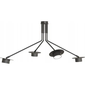 Emibig MIZU 4 BL Závěsné svítidlo Ocel práškově lakovaná Černá 12W M