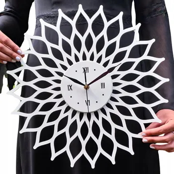 Hodiny DEKORATIVNÍ NÁSTĚNNÉ HODINY SLUNCE, PROLAMOVANÉ, VINTAGE, RETRO, 3