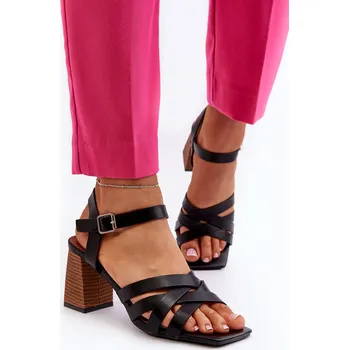 Dámské sandále Dámské sandály na podpatku Opifiana Barva: Černá, Velikost: 37