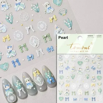 Roztomilé nálepky mašličky na nehty | nálepky, zdobení nehtů - TO4342