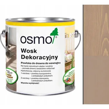 Olej na dřevo Osmo Vosk Dekorativní nátěr 3132 IRCHOVĚ ŠEDÁ 0,75L