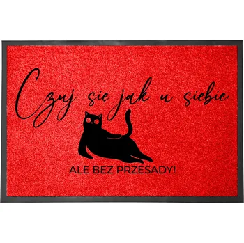 Rohožka VSTUPNÍ ROHOŽKA 40X60 ČERVENÁ HIT "CÍŤTE SE SVOBODNĚ (ALE S MÍROU)"