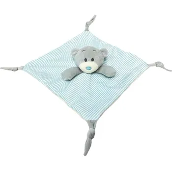 usínáček Teddies Medvěd usínáček chrastítko plyš 25 x 25 cm modrý