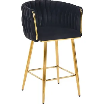 Toaletní stolek Barová židle H7G JG Černá Zlatá