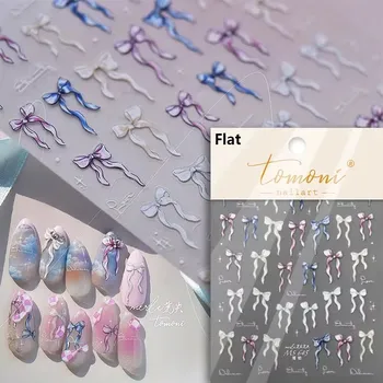 5 D roztomilé mašličky samolepky na nehty | samolepky, ozdoby na nehty - MS645