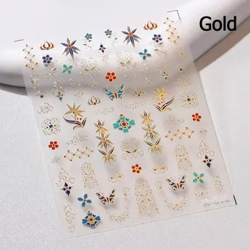 Umělé nehty 5D květinové samolepky na nehty růže | samolepky, nehtové doplňky - M610