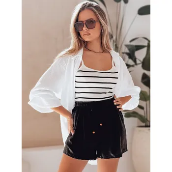 Dámské kraťasy Dámské šortky látkové SUMMER TRIP SY0433 Barva: Černá, Velikost: 2XL