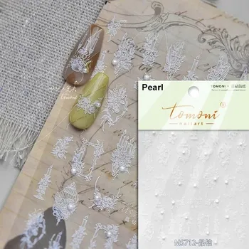 Kawaii květinové samolepky na nehty s 5D efektem | ozdoby, nálepky - MS712ZZ