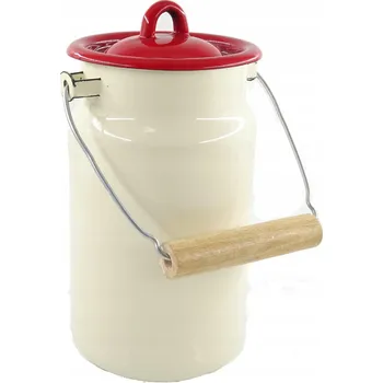 Konvička na mléko IGMAR SMALT konvička/nádoba na mléko 2 l s červeným víkem