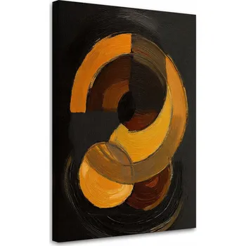 Obraz Obraz do obýváku ložnice, Geometrické tvary Hnědý Minimalismus 60x90