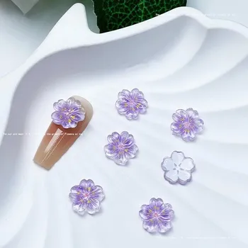 Exkluzivní květinové dekorace na nehty s 3D efektem | ozdoby na nehty, dekorace - 10 ks-200004890