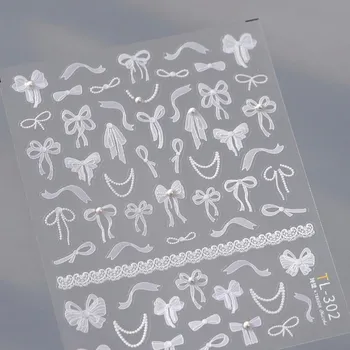Roztomilé nálepky mašličky na nehty | nálepky, zdobení nehtů - TL302