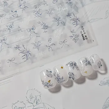 Umělé nehty Mašle pro zdobení nehtů | samolepky, nail art doplňky - na 4496